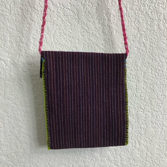 Costume Baldor Mexican Handmade Embroidered Floral Cross Body Bag - Picture 6 of 11